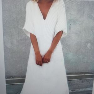 Women's Long White Swing Dress